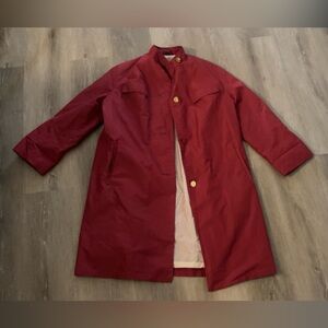 A Vildo Creations Exclusives Red Long Coat with Button Closure